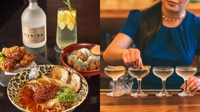 Shōchū con platos japoneses o utilizado en coctelería / Foto: Instagram JSS Shochu