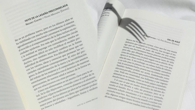 Páginas interiores del libro 'Escribir gastronomía 2023' de la editorial ColandCol / Foto cedida
