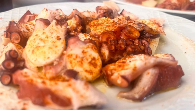 Pulpo a la gallega en El Pulpero de Lugo / Foto: Ángela Vázquez