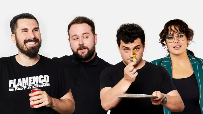 Javier Cirujeda, Adrián Alcaide, Ramón Valderde y Rocío Benito, el equipo de La Picaeta / Foto cedida