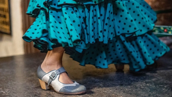 Bailaora en el tabanco El Pasaje de Jerez de la Frontera / Foto: Txaber Allué