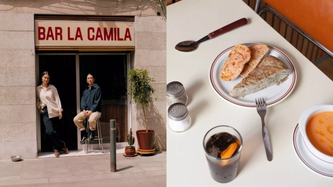 Clara Torres y María López en el bar La Camila (Barcelona) / Cedida