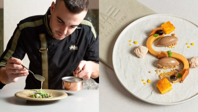 Emplatado en el restaurante MAE (Barcelona) y uno de sus postres / Instagram