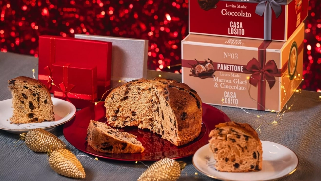 El 'panettone' de marron glacé y chocolate de Casa Losito / Cedida