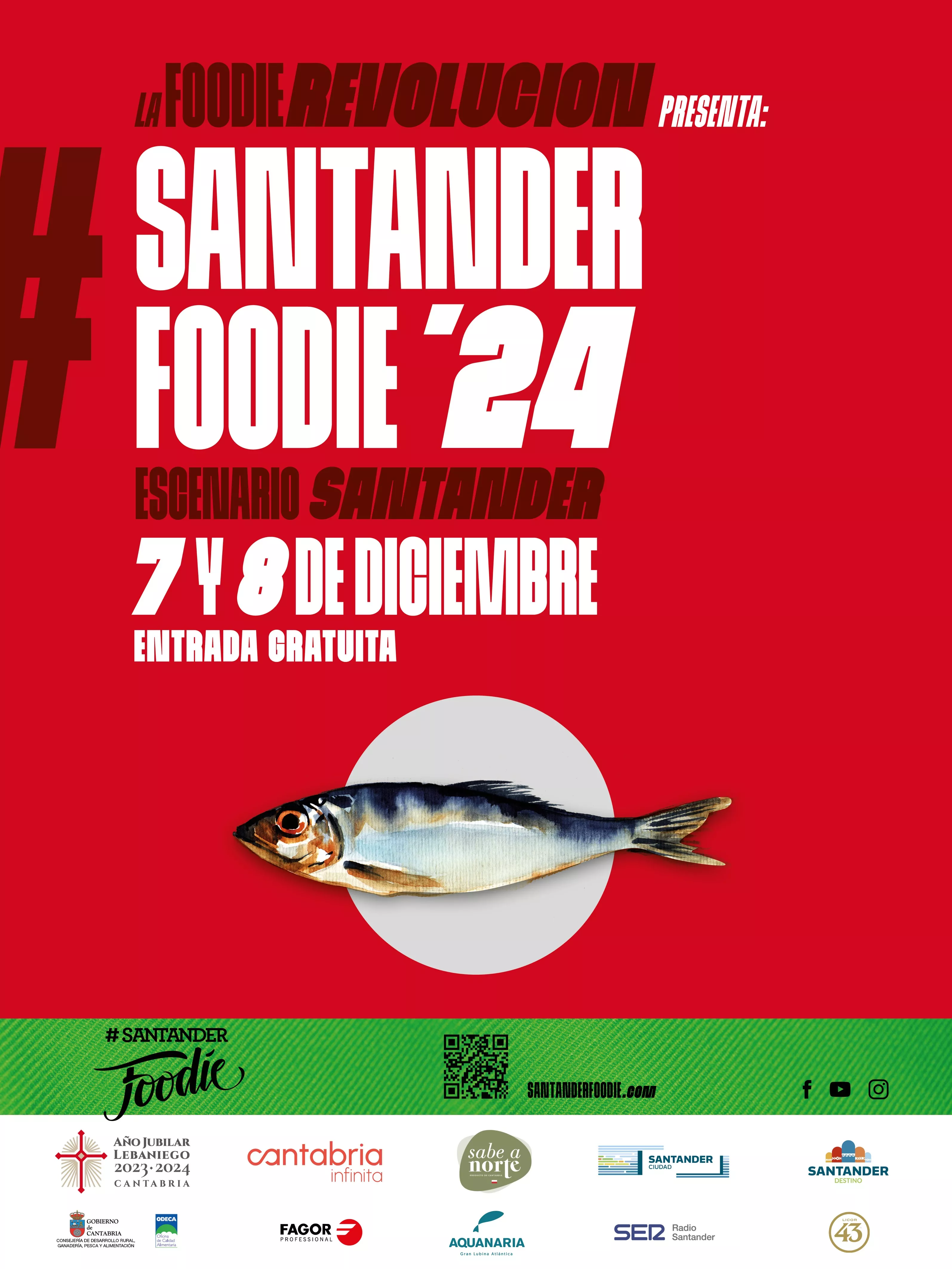 Este es el cartel promocional del SantanderFoodie'24