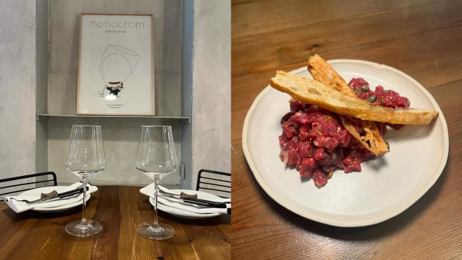 El restaurante Monocrom (Barcelona) y su steak tartar / Instagram