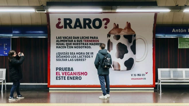 Imagen de la campaña Veganuary en España / Cedida