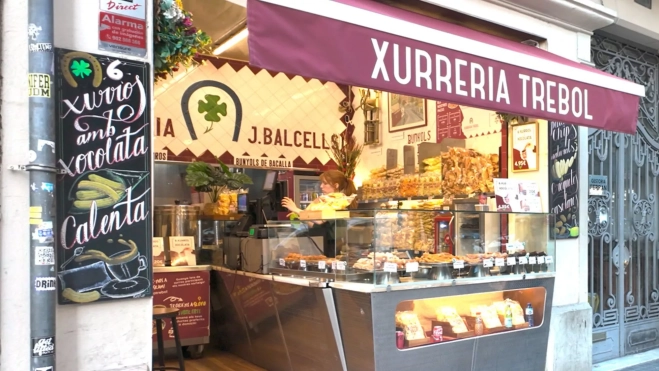 La Churrería Trebolen el barrio de Gràcia (Barcelona) / Txaber Allué